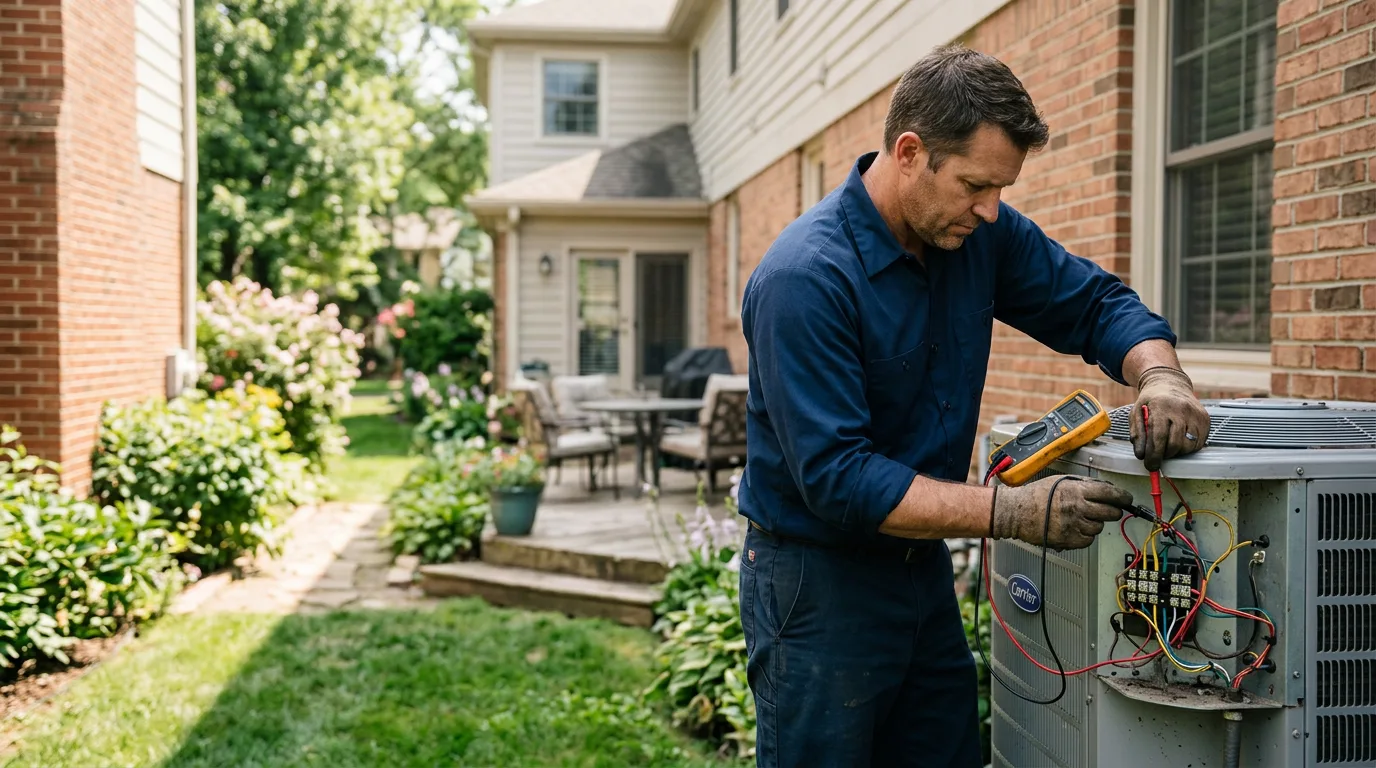 HVAC technician working near Summerfield, OH